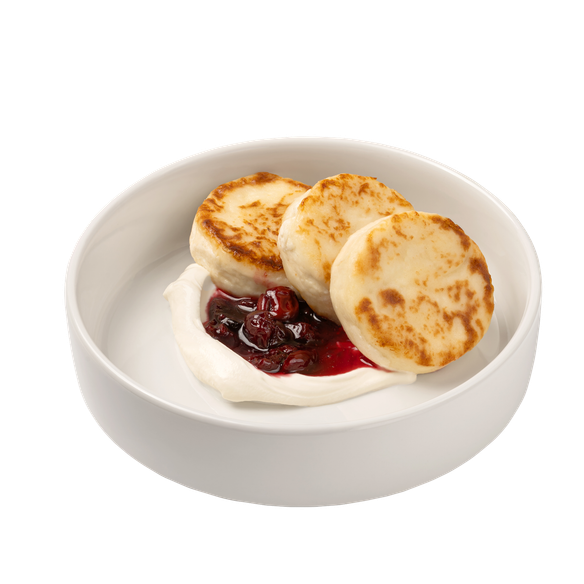 Сырники с вареньем из вишни